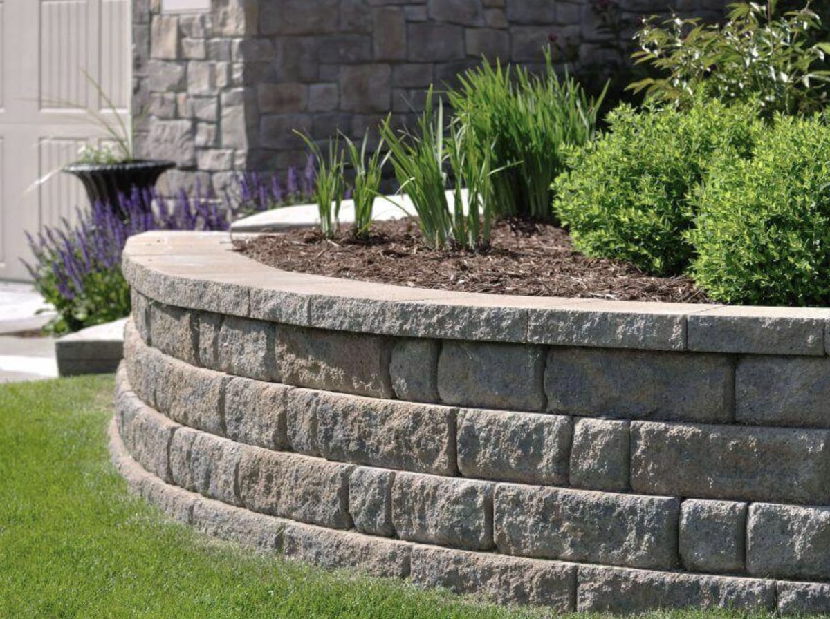 Block retaining wall example